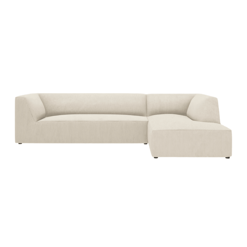 Ruby jobbos kordbársony sarokkanapé 273x180