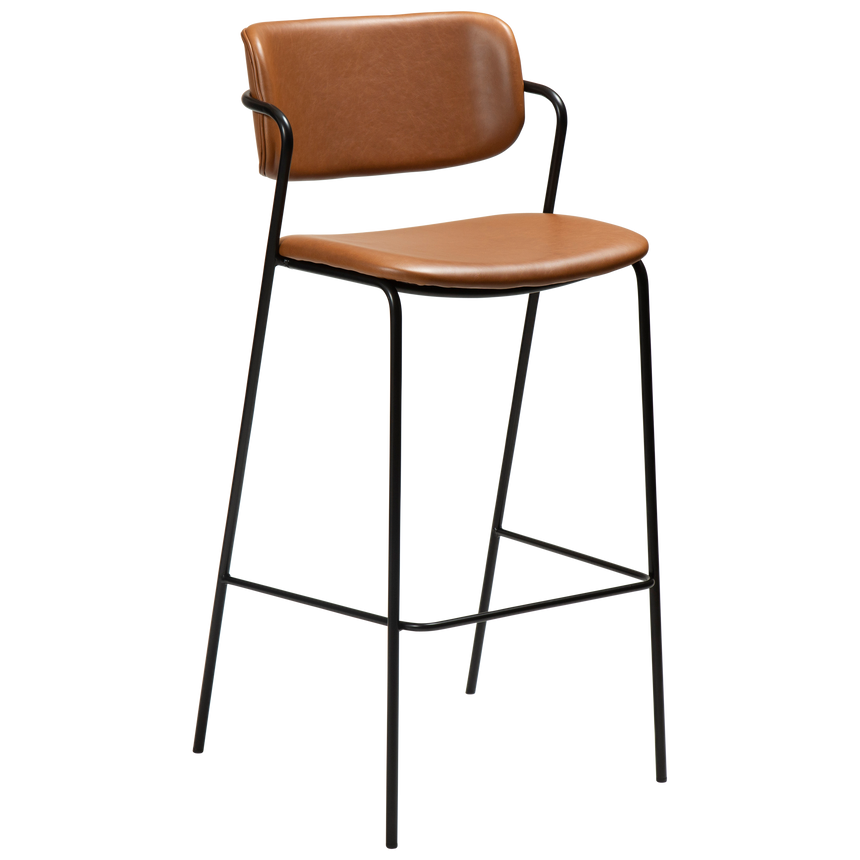 Zed textile leather bar stool