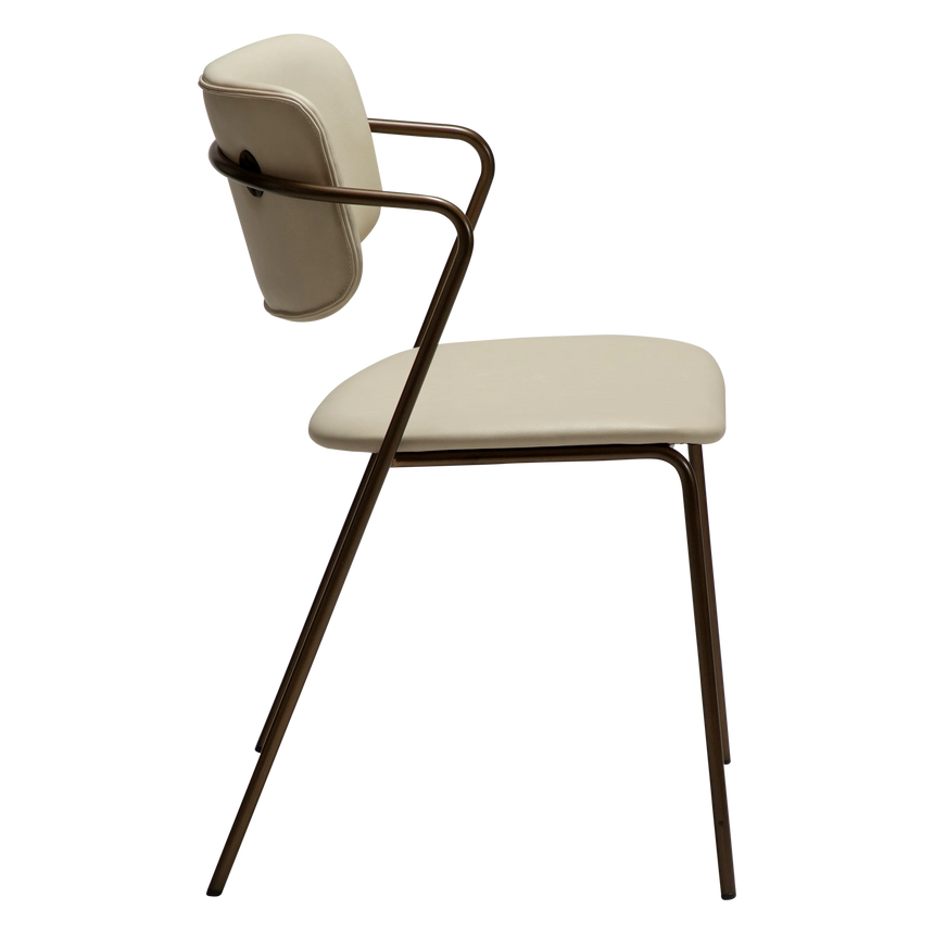 Zed textilbőr szék antik lábbal