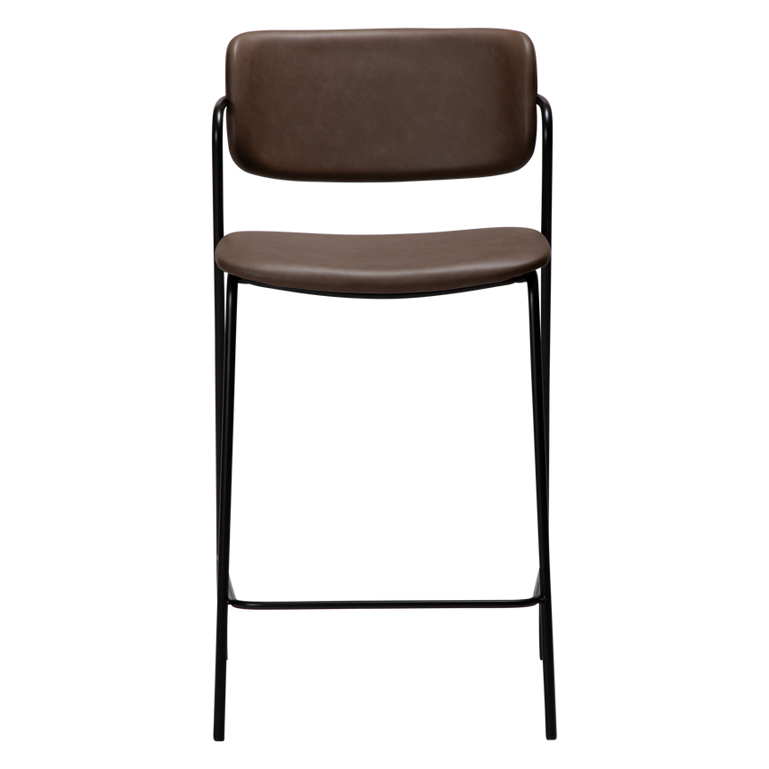 Zed textile leather low bar stool
