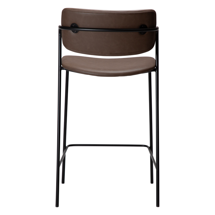Zed textile leather low bar stool