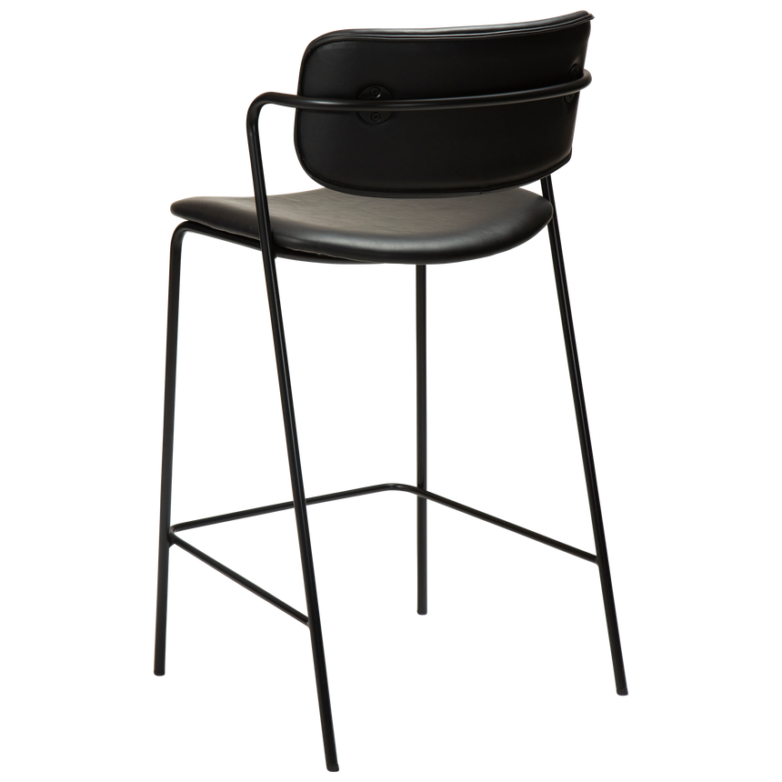 Zed textile leather low bar stool