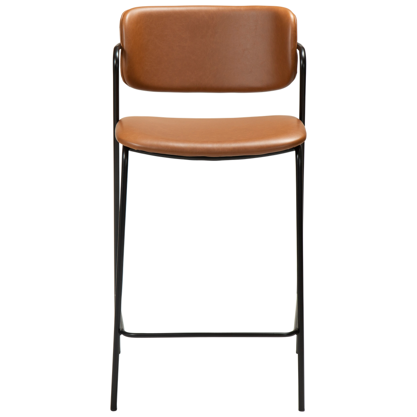 Zed textile leather low bar stool