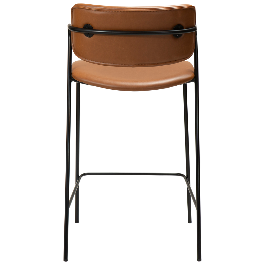 Zed textile leather low bar stool