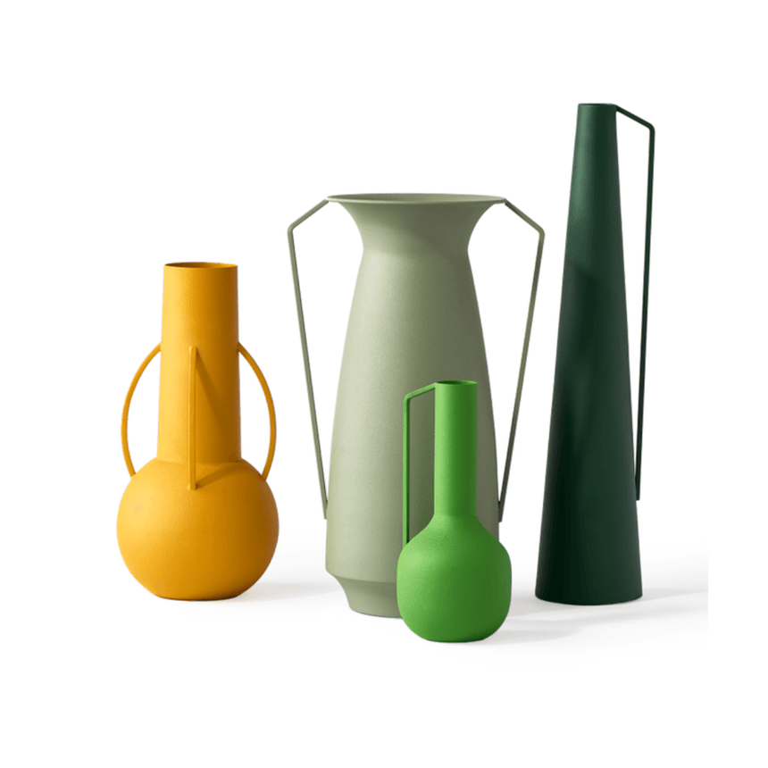 Roman metal vase set of 4