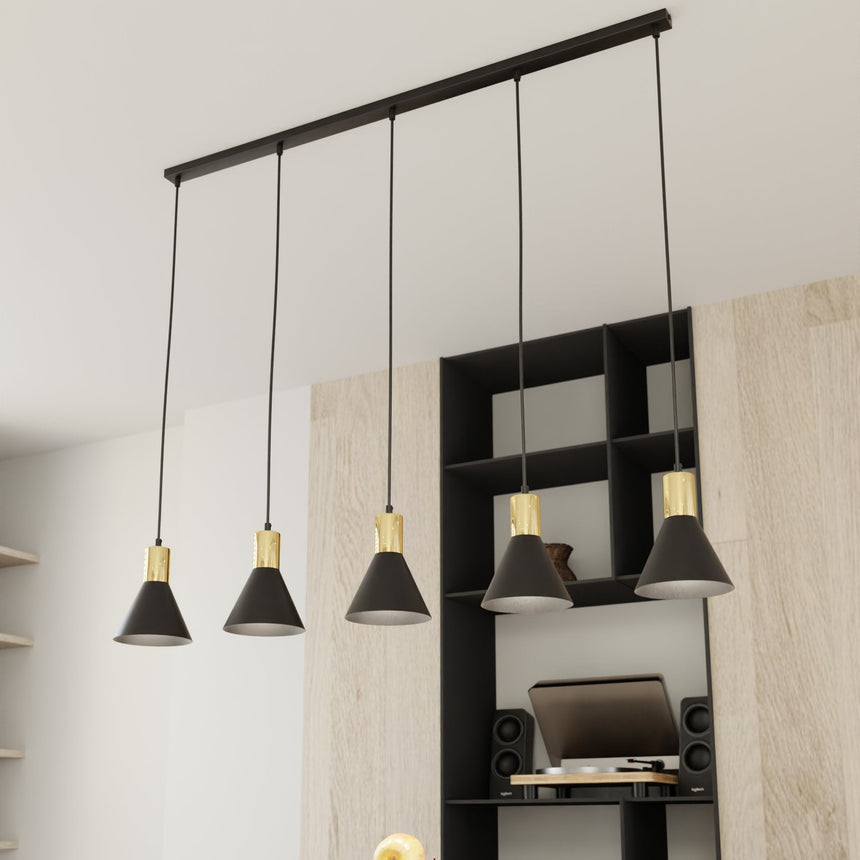 Rosa 5 fém függőlámpa