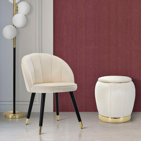 Paris velvet pouf gold