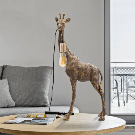 Monkey resin table lamp 34cm