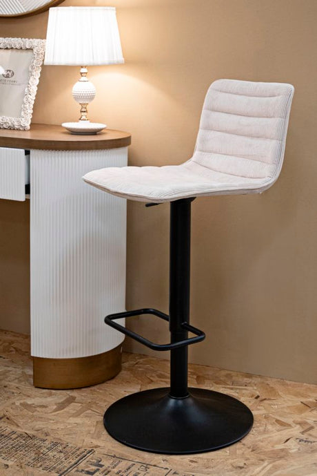 High corduroy bar stool