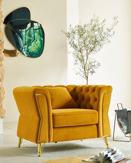 Emy velvet armchair
