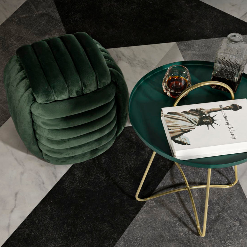 Softy velvet pouf