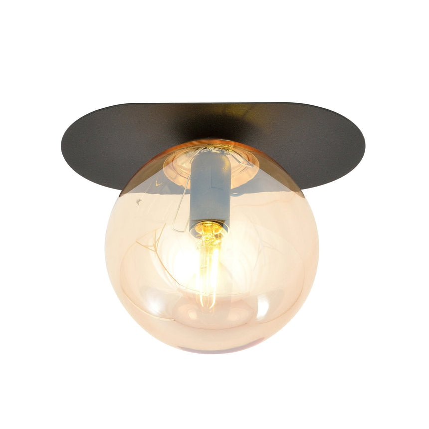 Plaza 1 BL glass ceiling lamp