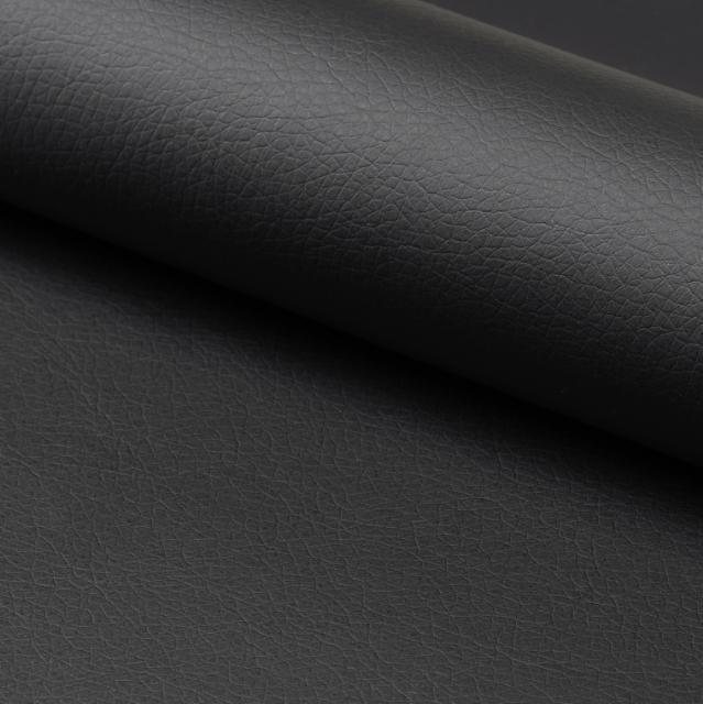 Sylvia textile leather bar stool with black legs