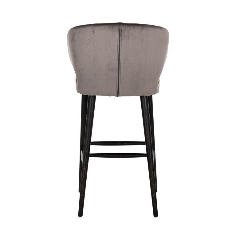 Indigo velvet bar stool