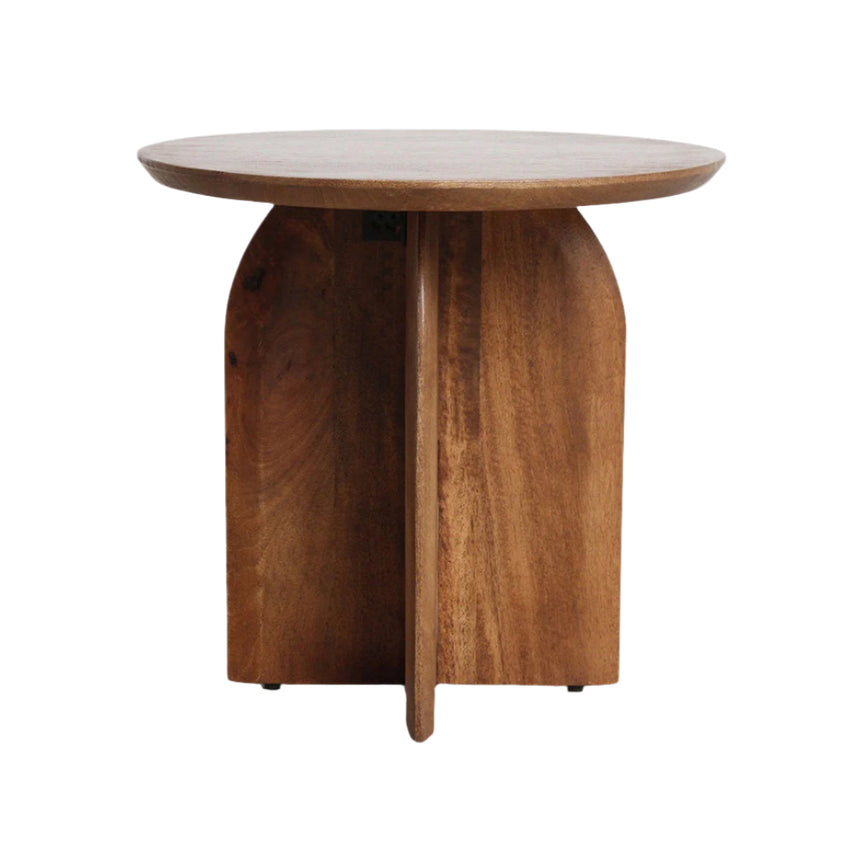 Bullnose wood side table