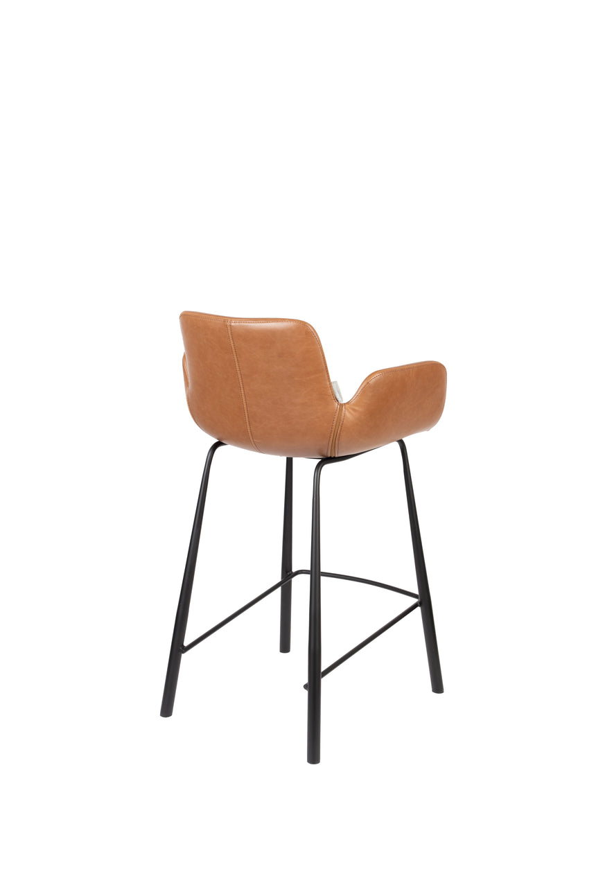 Brit LL textile leather low bar stool