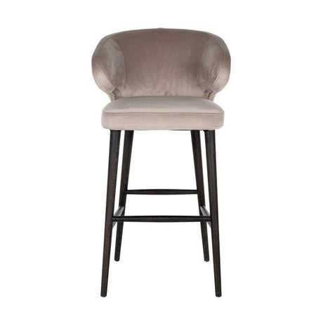 Indigo velvet bar stool
