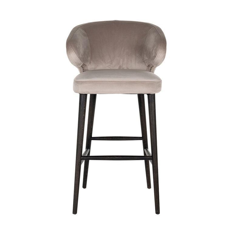 Indigo velvet bar stool