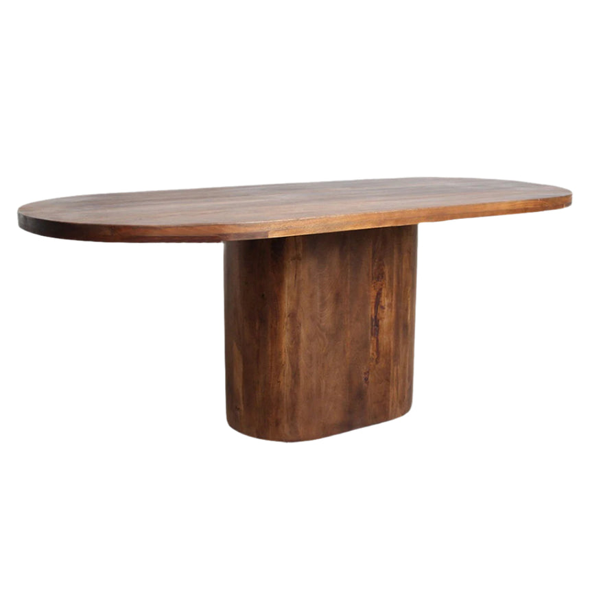 Bullnose Oblong Wooden Dining Table
