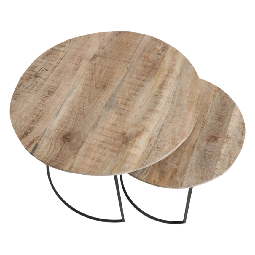 Vintage fa dohányzóasztal szett