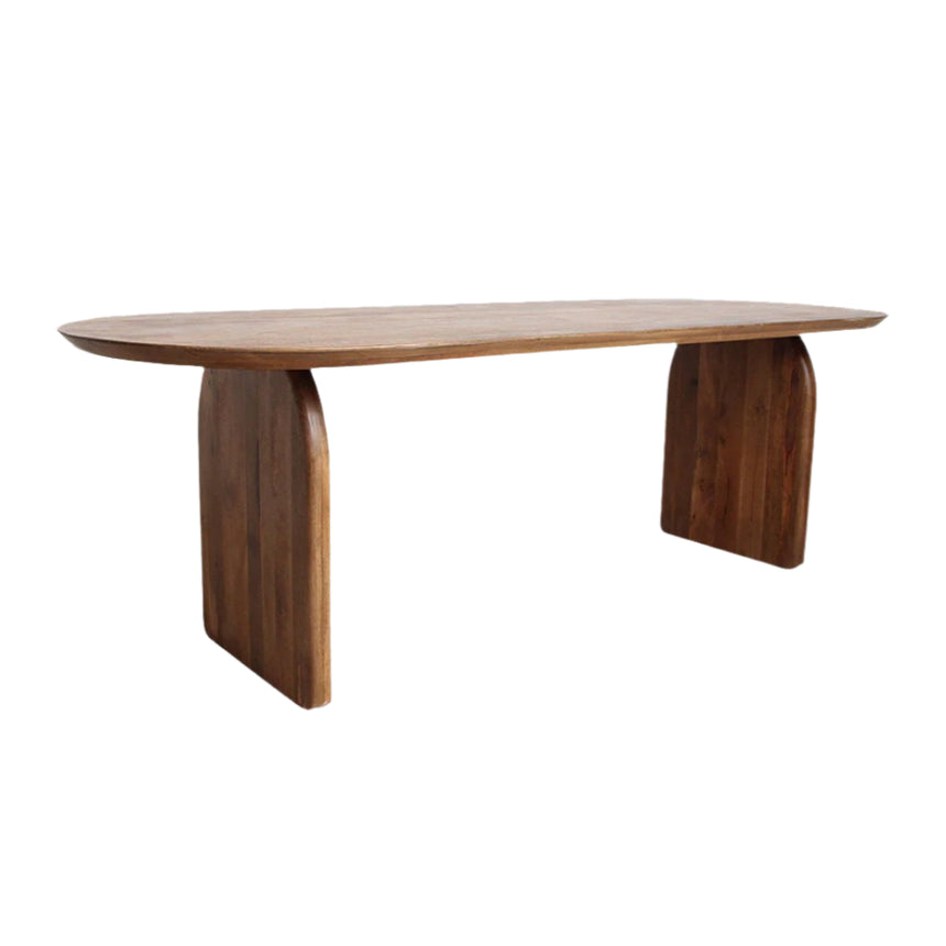Bullnose wooden dining table 200x90