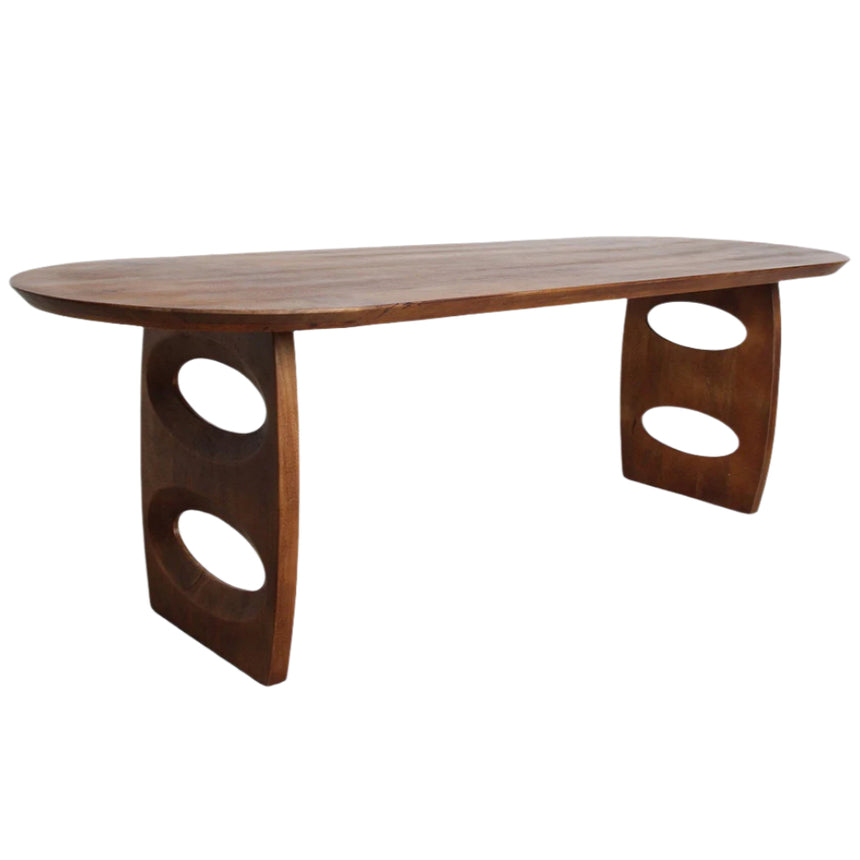 Bullnose Teardrop wooden dining table 180x90