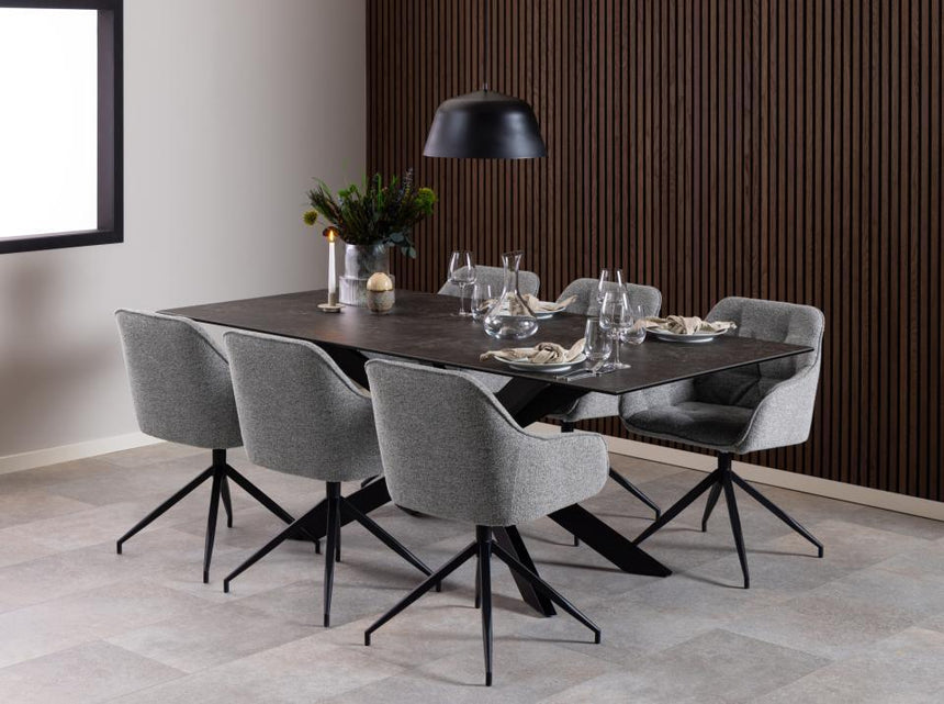 Brooke bouclé swivel chair