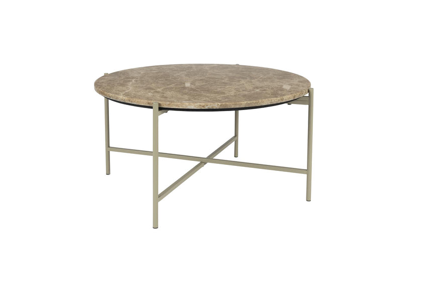 Tooz dohányzóasztal – Bézs márvány és fém kombinációja