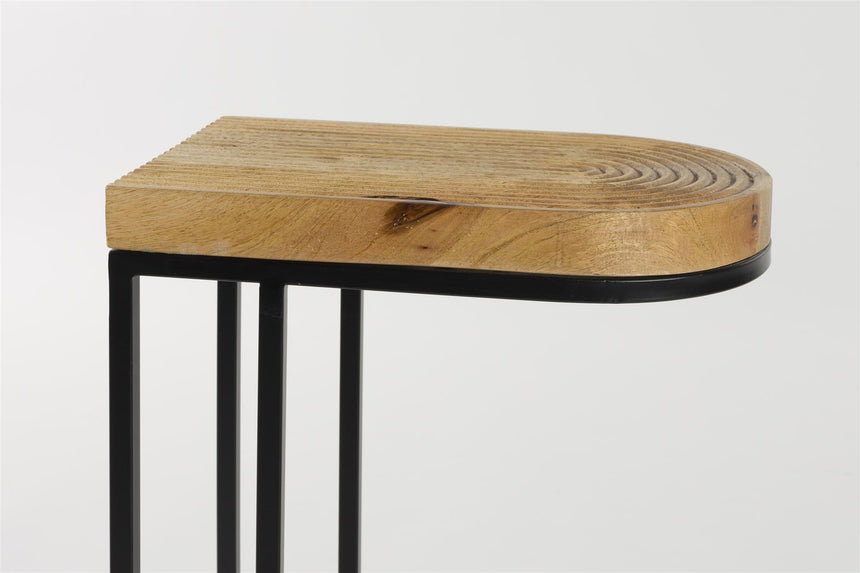 Zide Lerakóasztal – Mangófa és fekete fém