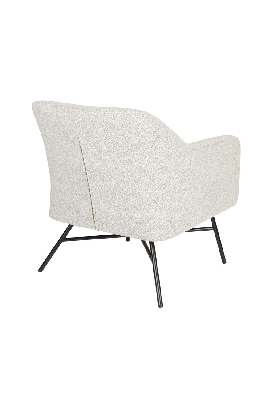 Joaz lounge fotel – Modern kárpitozás, fekete fém vázzal