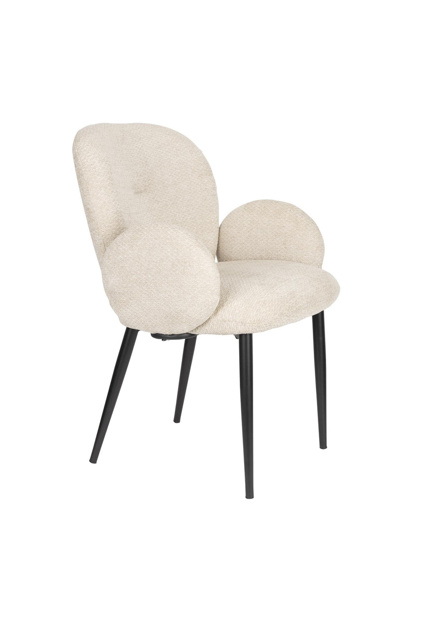 Alaz fotel – Texturált kárpitozás, fekete lábakkal