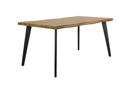 Paz étkezőasztal – Természetes barna felület, fekete lábakkal