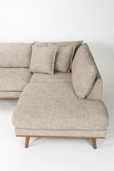 Hagen 4,5 személyes kanapé – Barna kárpitozás, jobb oldali kivitel