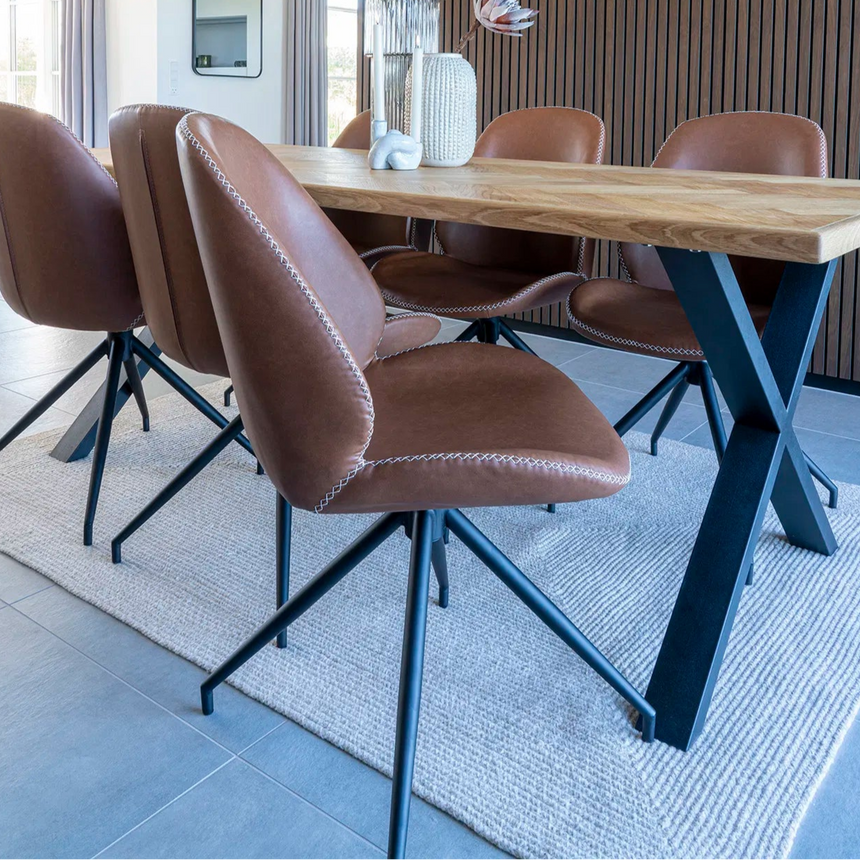 Monte Carlo textile leather swivel chair