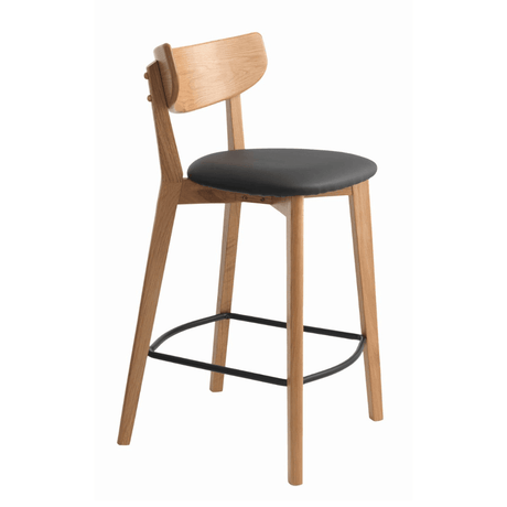 Pero wooden low bar stool
