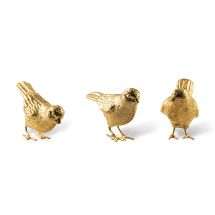 Sparrow metal decoration set 5cm