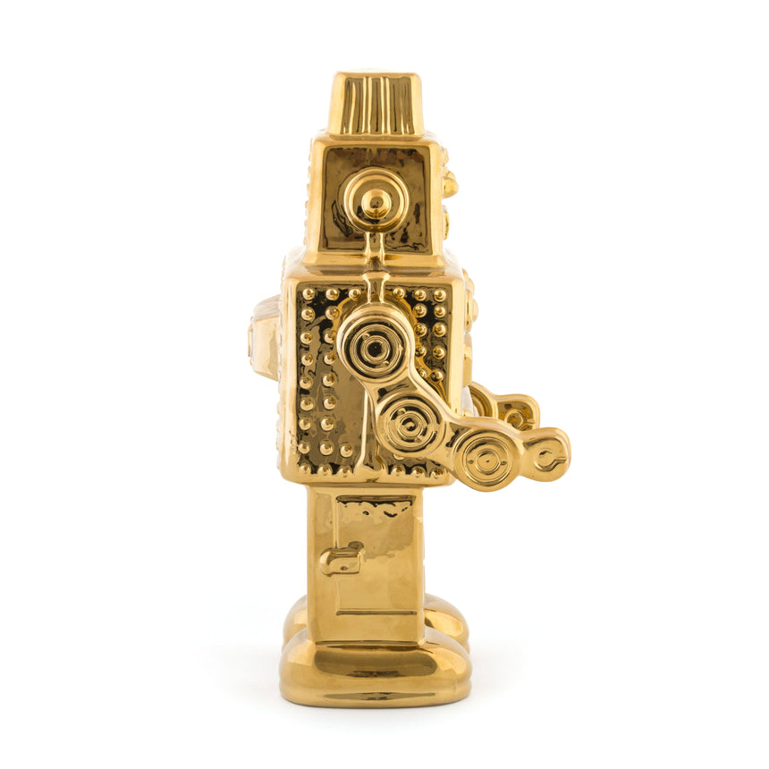 Gold robot kerámia dekoráció-2