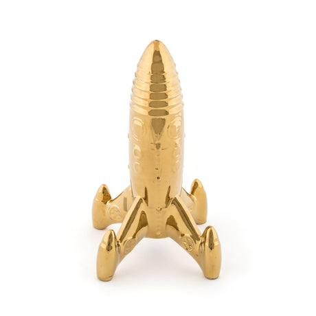 Gold Spaceship kerámia dekoráció-1