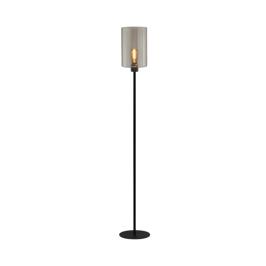 Ortona üveg állólámpa fekete foglalattal