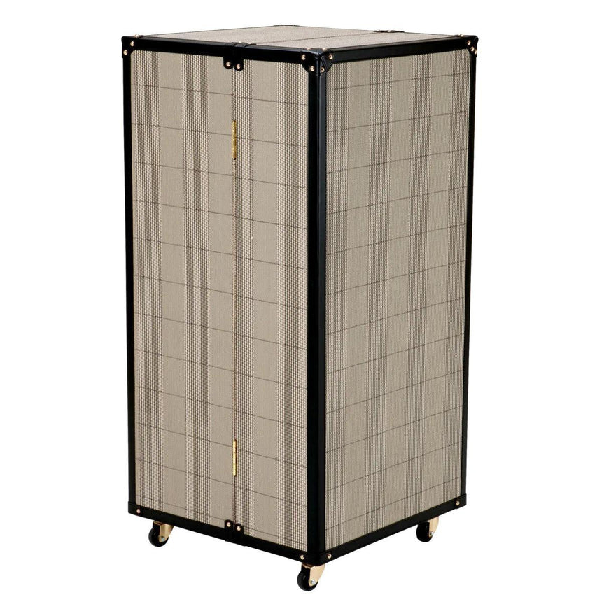 Martini Bianco wooden bar cabinet with black trim