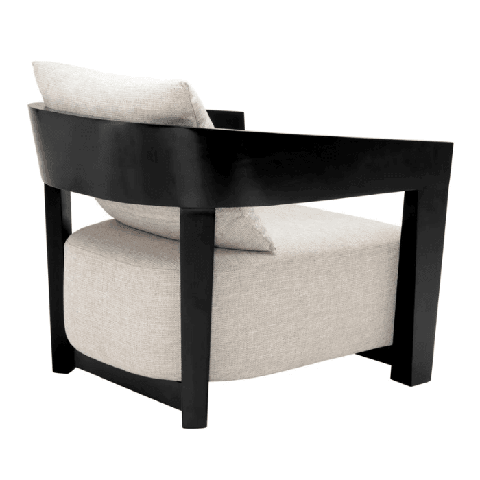 Rubautelli szövet fotel fekete vázzal