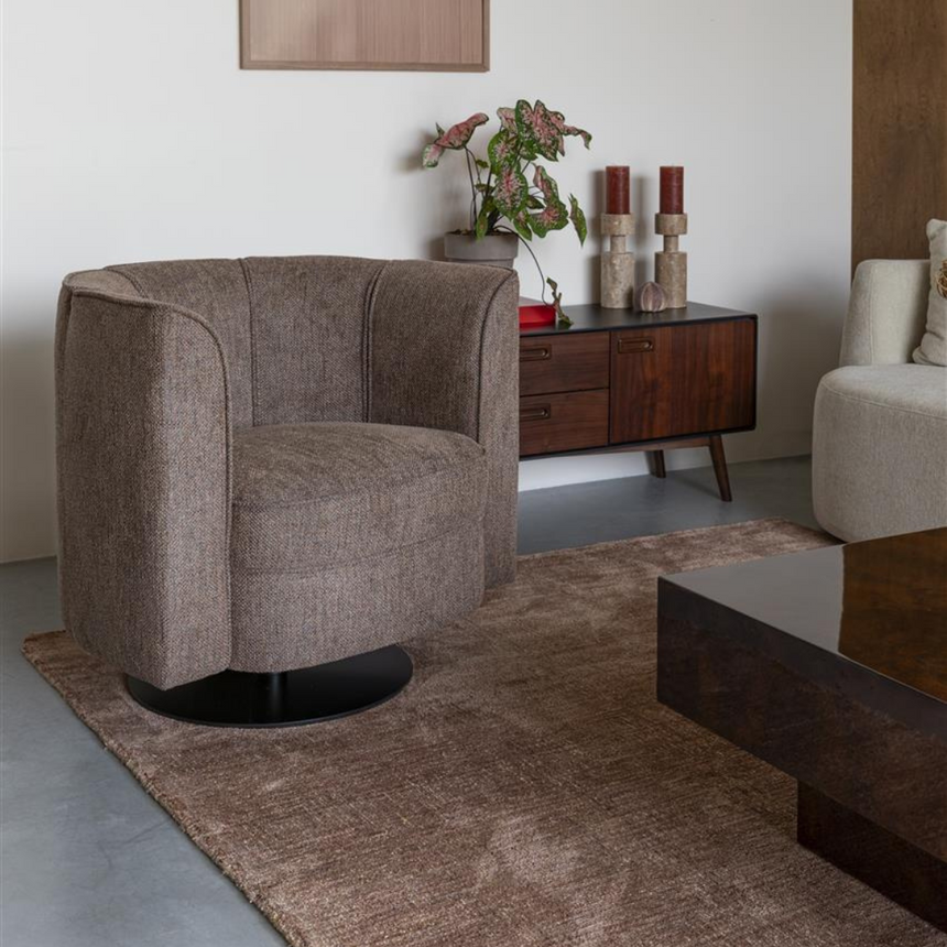 Flower velvet armchair