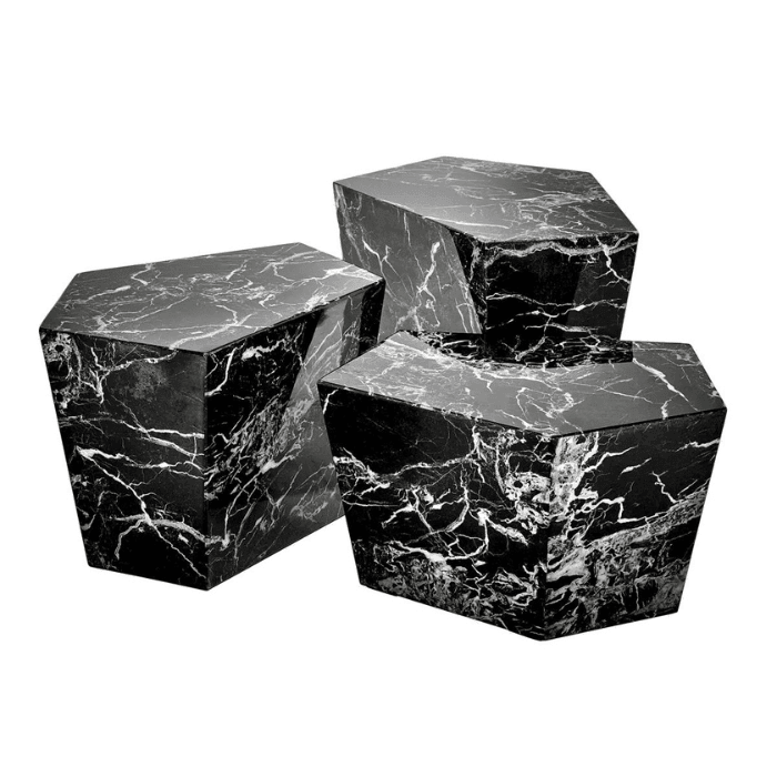 Prudential marble-effect coffee table set