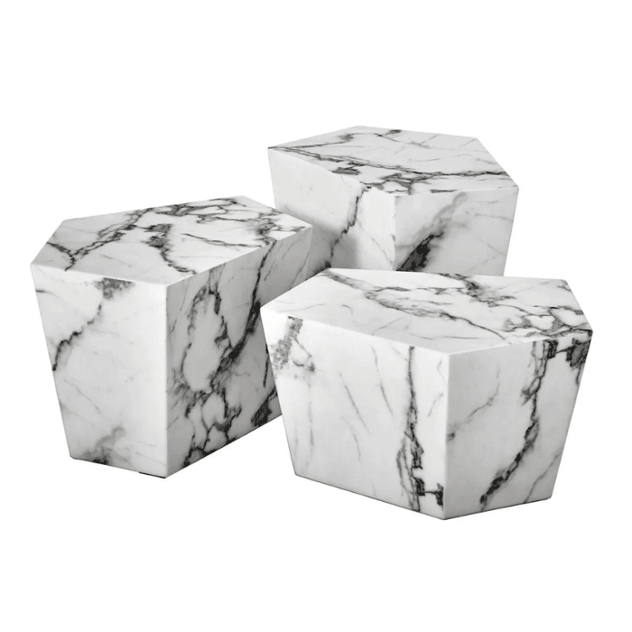 Prudential marble-effect coffee table set