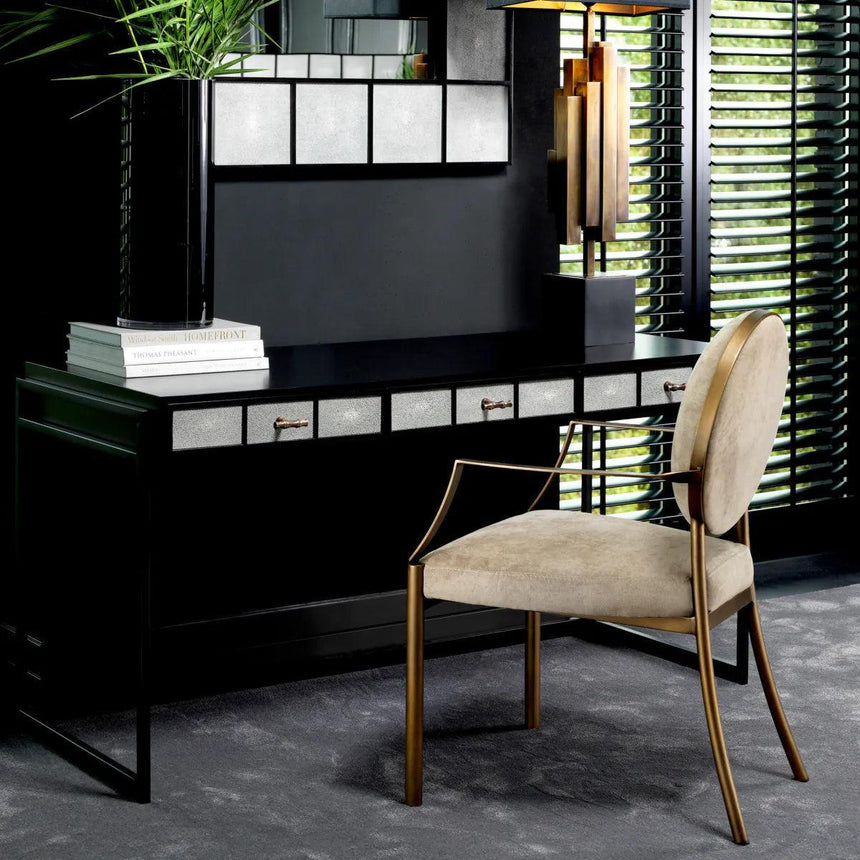 Scribe karfás bársony szék