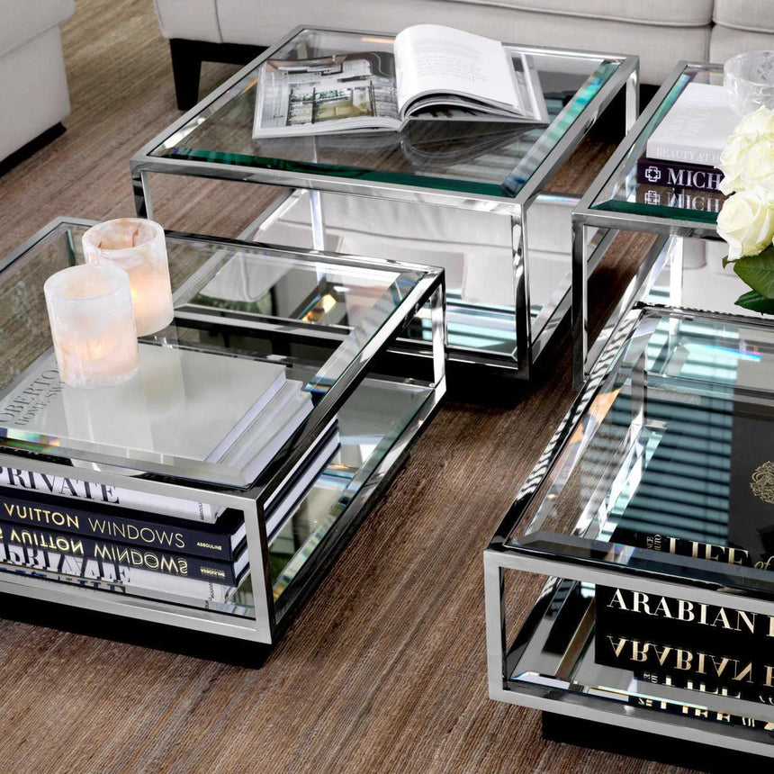 Tortona glass coffee table set
