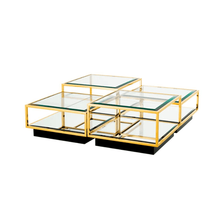 Tortona glass coffee table set