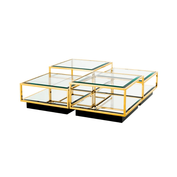 Tortona glass coffee table set