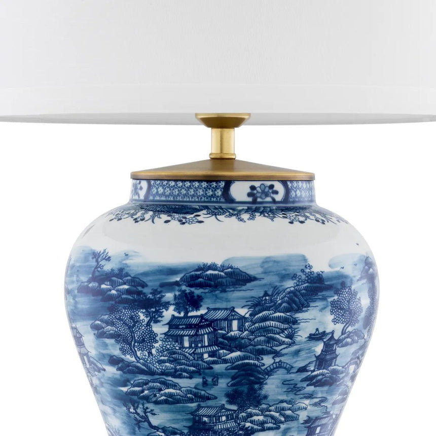 Chinese Blue porcelán asztali lámpa