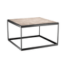 La Quinta marble side table with bronze frame